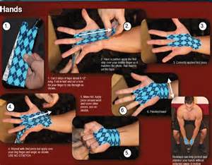 Woman athlete with fascial movement tape
